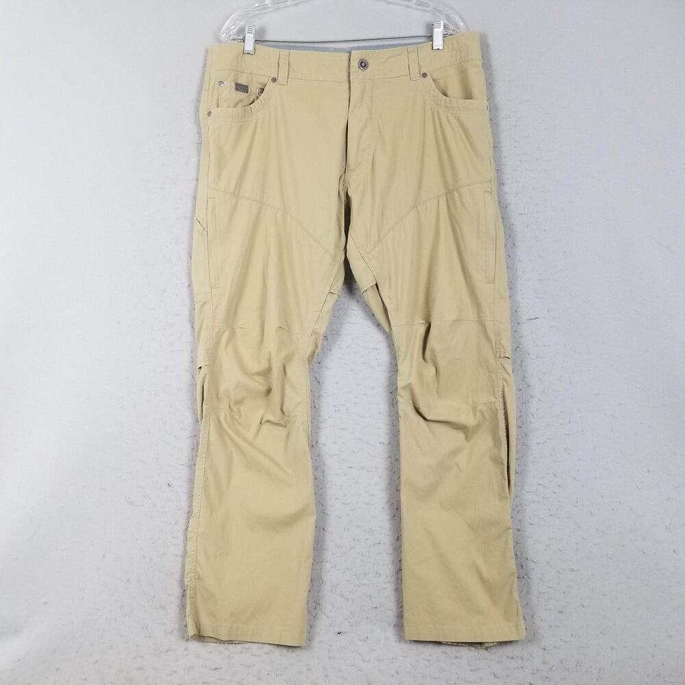 Kuhl Pants Mens 36x30 Beige Hiking Vented Knee Outdoor Stretch Lightweight